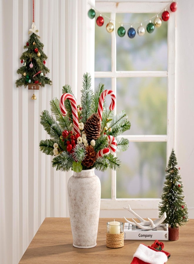 ooit Ceramic Large Flower Vase, 11 Inch Tall White Rustic Vase Farmhouse Decorative Vase Floral Pottery Vases for Home Decor Table Living Room Entryway Mantel Bedroom Bathroom Kitchen - Rustic White - Image 5